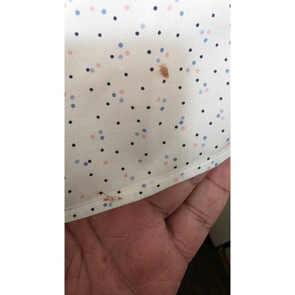 L.L.Bean Women's Wrinkle-Free Button-Up Shirt 2X White Polka Dot Print Long Slee - Picture 5 of 7